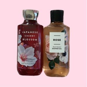 COPY - Lot of 2 Bath & Body Works ‘Rose’ & ‘Japanese Cherry Blossom’ Shower Gels
